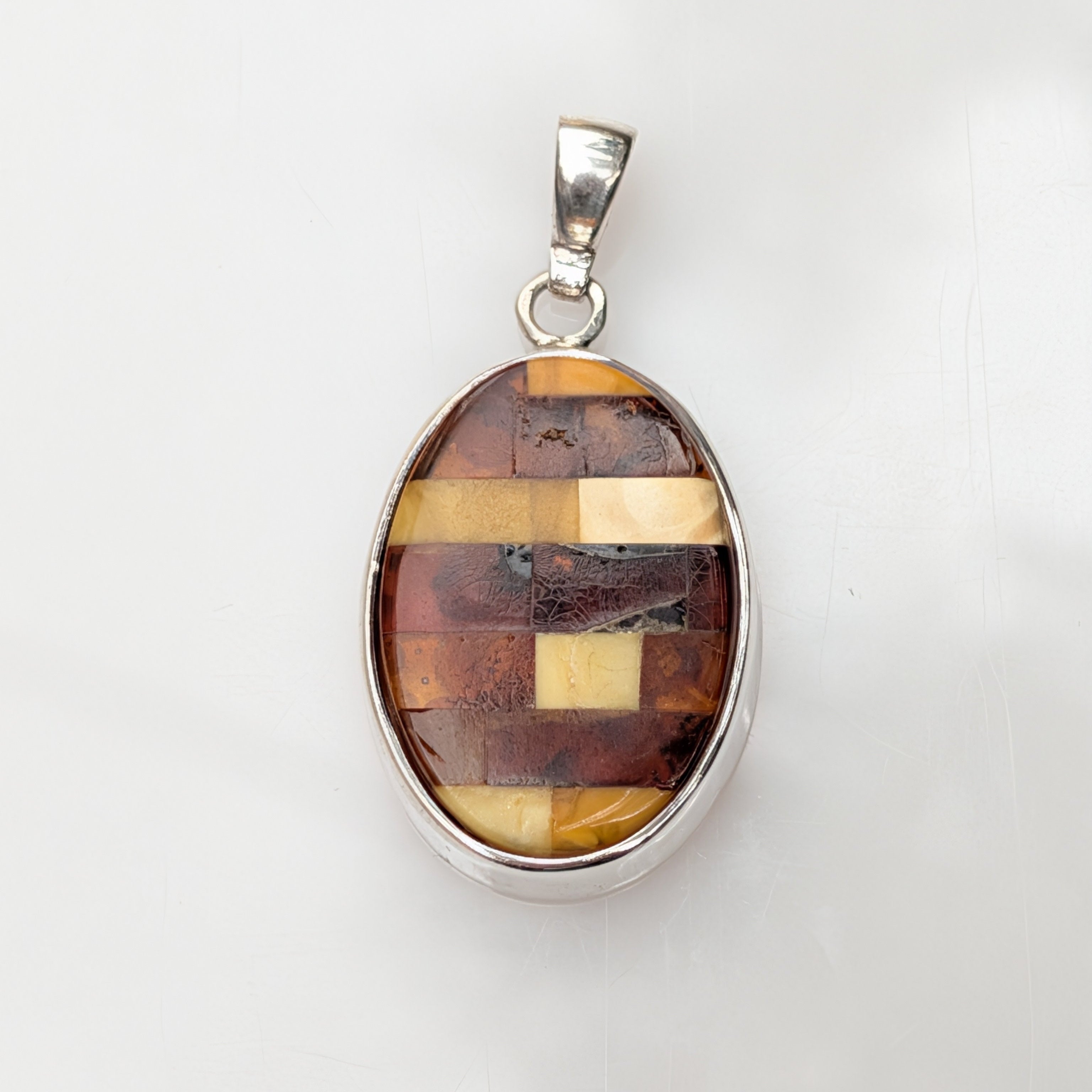 Solar Tapestry Pendant | Sterling Silver Baltic Amber | Tears of the Sun
