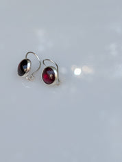 Pomegranate Kiss – Asymmetric Garnet Earrings