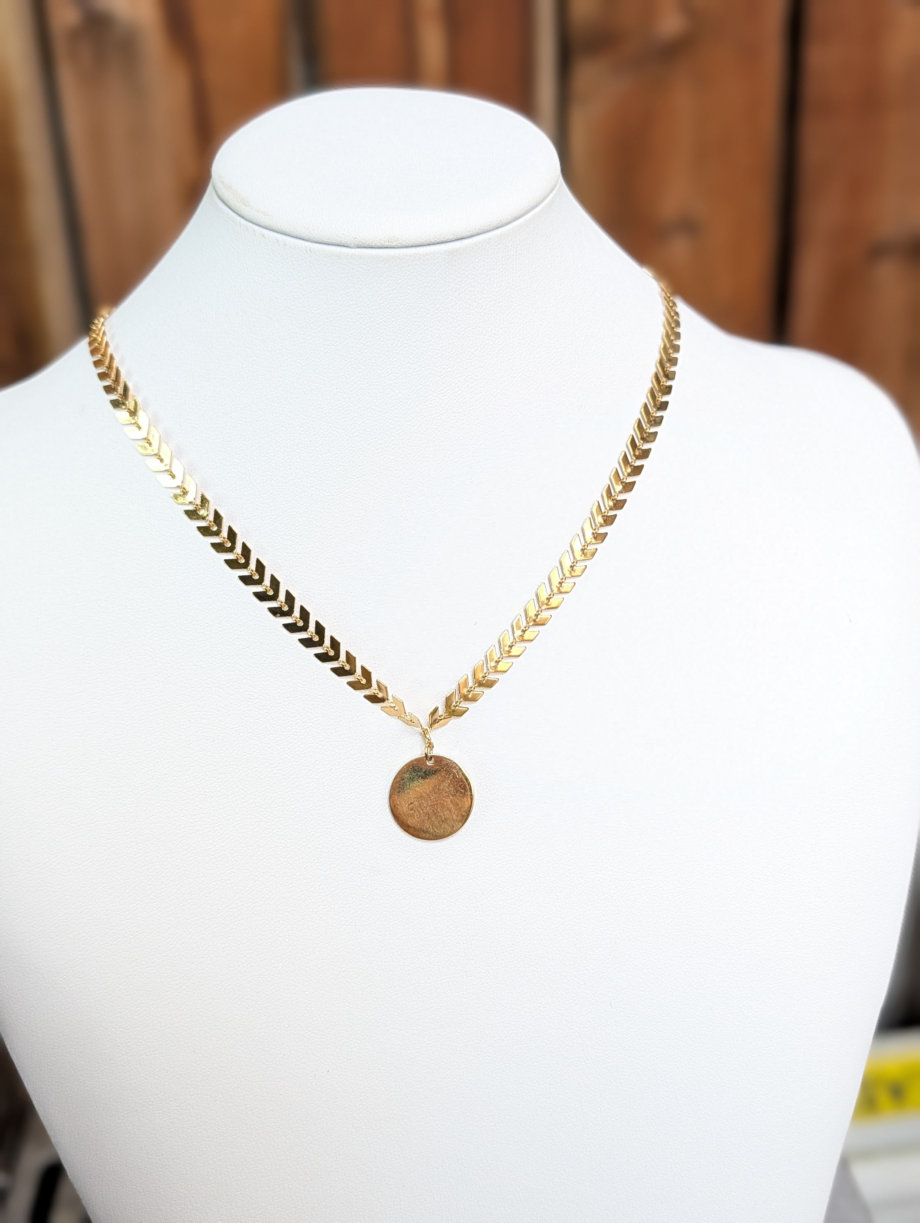 Sample Sale: Chevron Pendant Necklace — Lotus, Mandala & More