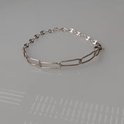 Linked Silver Bracelet – Sterling Silver Chain Link Bracelet, Everyday Jewelry