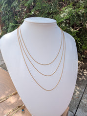 Sample Sale: Gold Layered Necklace – 3 Strand Waterproof Stainless Steel Chain Necklace