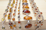 Solar Garden Bracelet | Sterling Silver Baltic Amber Bracelet | Tears of the Sun