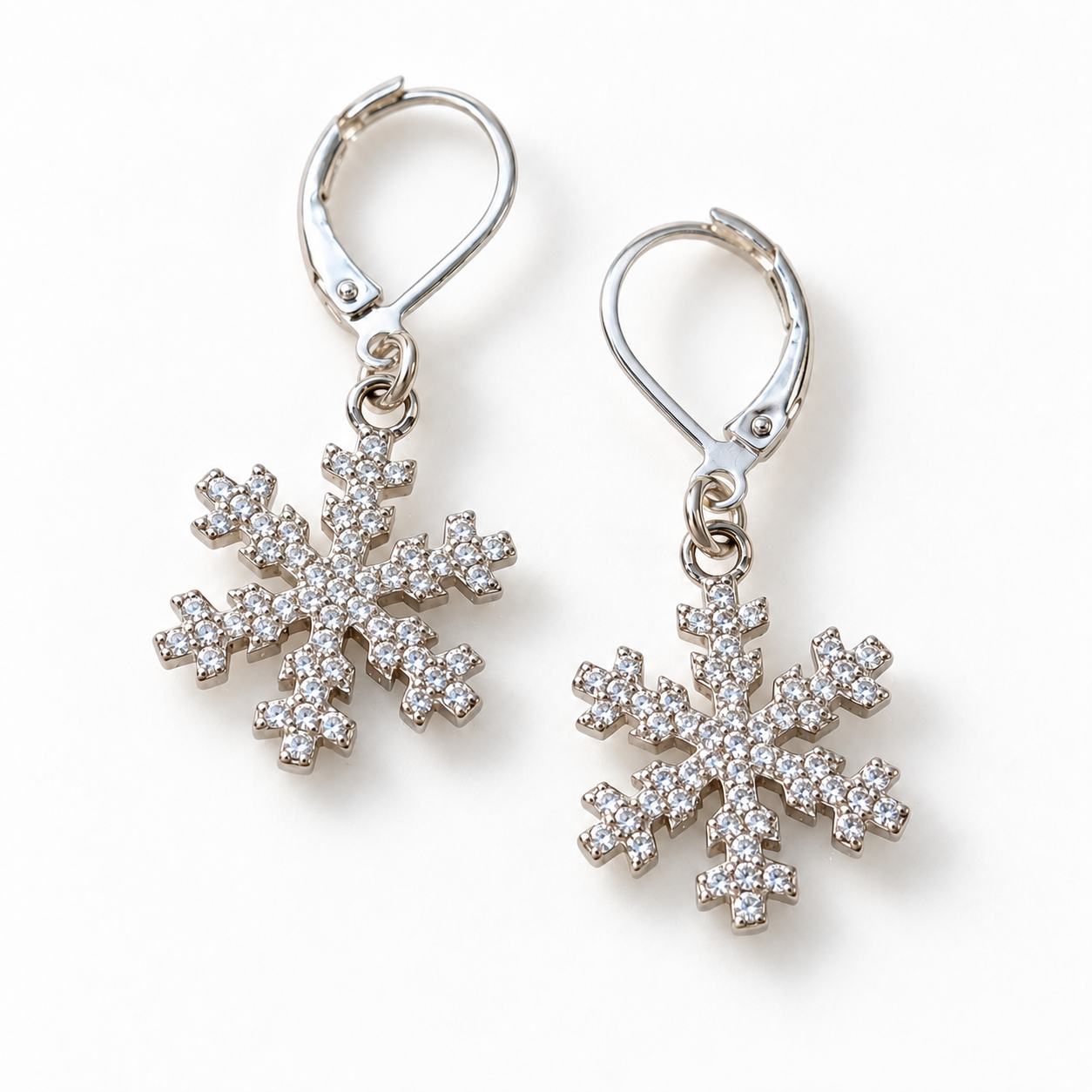 Winter Lace Earrings — Sterling Silver & CZ