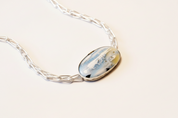 Silver Horizon — One-of-a-Kind Blue Opal Statement Necklace