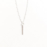 Bar Shimmer Necklace in Sterling Silver