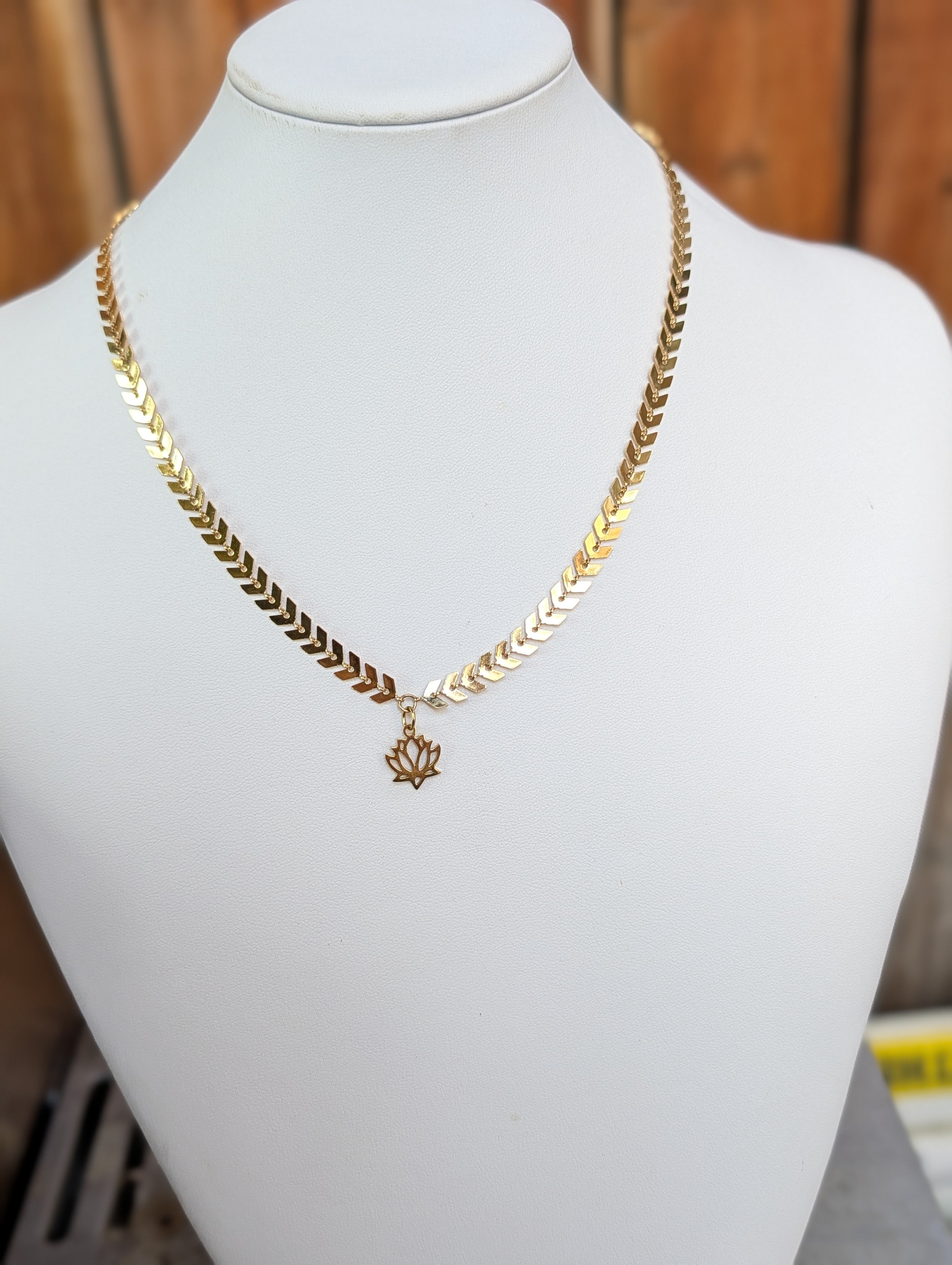 Sample Sale: Chevron Pendant Necklace — Lotus, Mandala & More