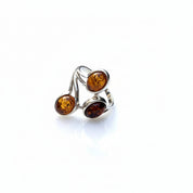 Trinity of Light Ring | Silver Amber Ring | Tears of the Sun