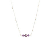 Amethyst Stardust Necklace in Sterling Silver