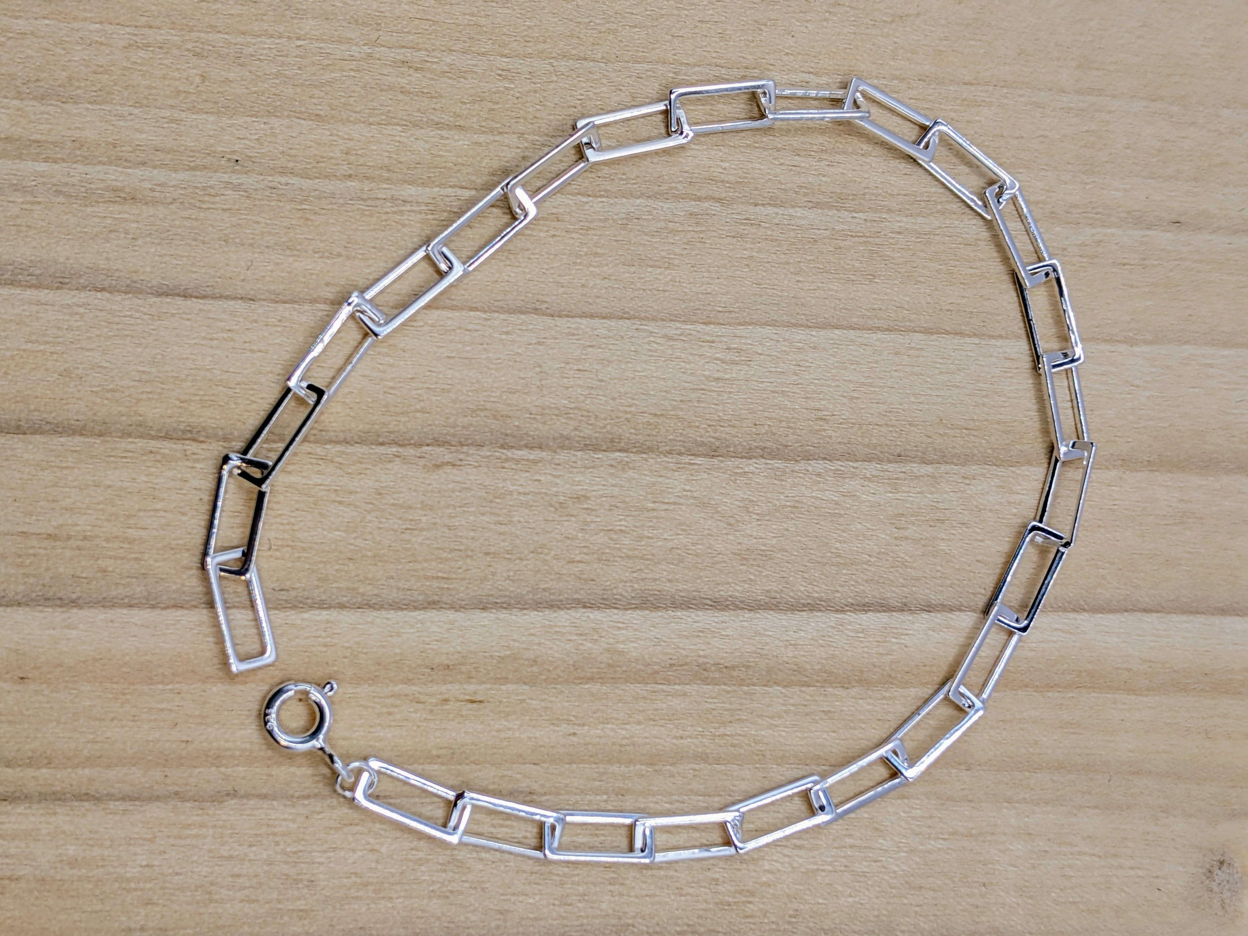 Lightweight Rectangle Link Bracelet