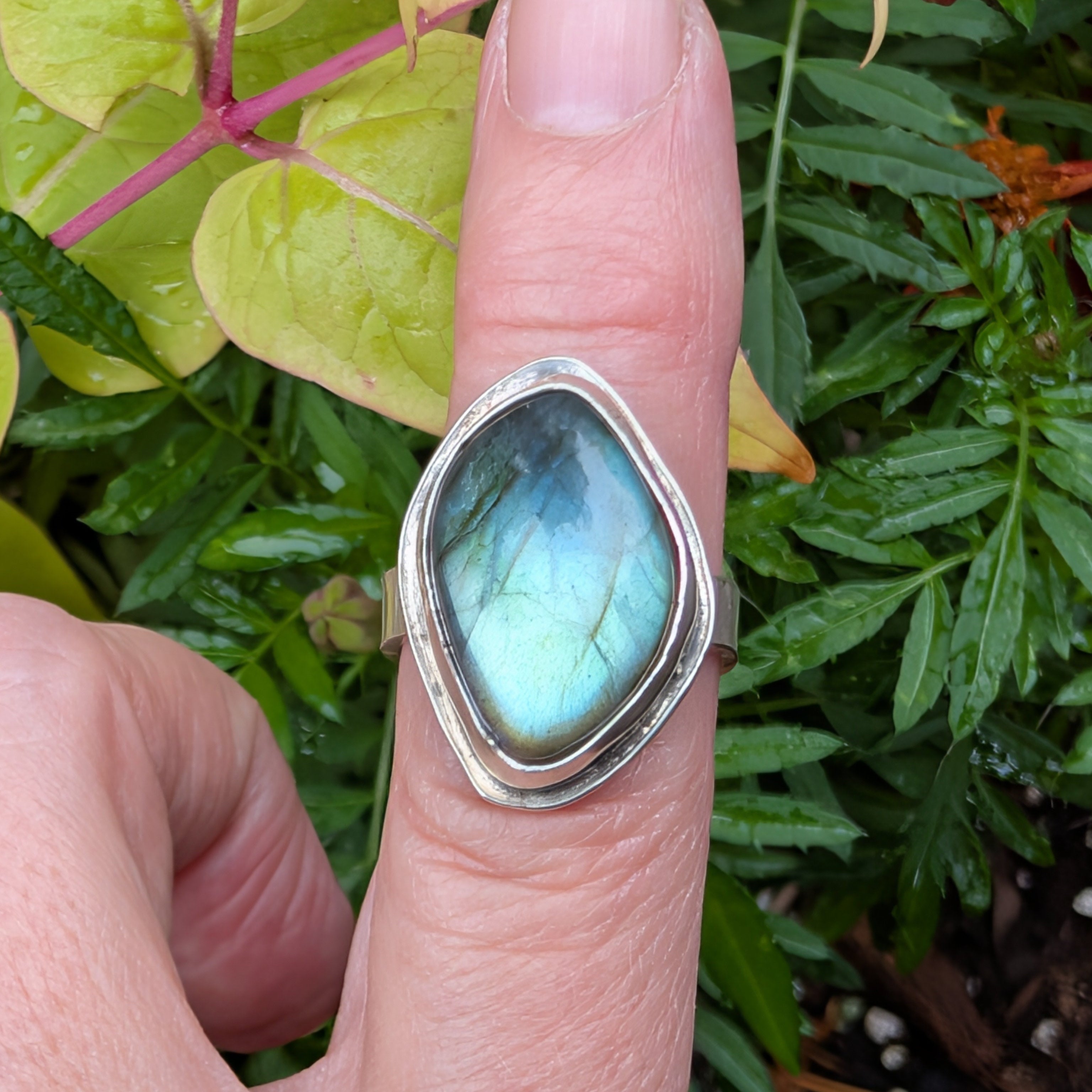 Tidal Rift — Labradorite Ring in Sterling Silver