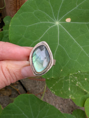 Tidal Rift — Labradorite Ring in Sterling Silver