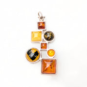 Amber Constellation Pendant | Sterling Silver Baltic Amber | Tears of the Sun