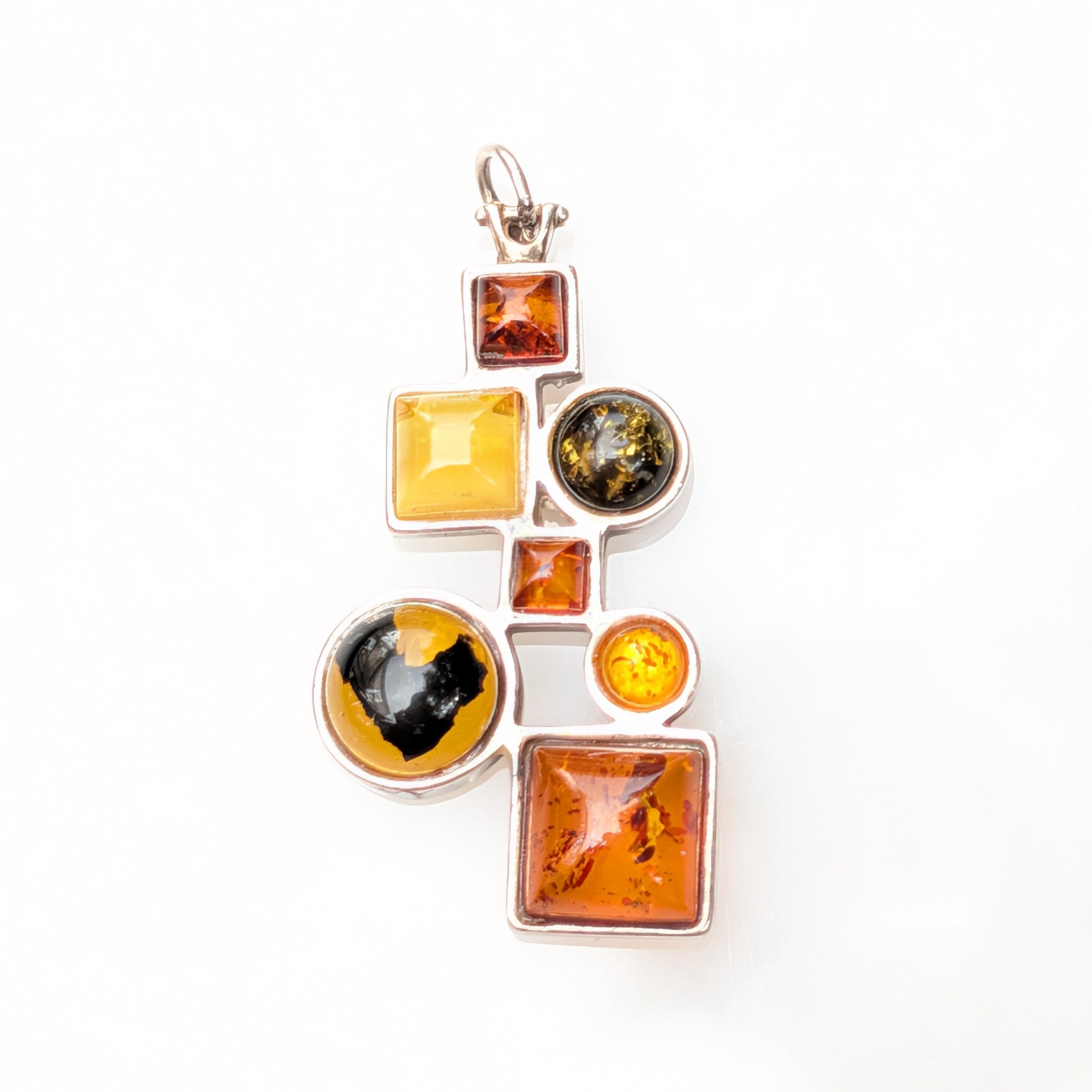 Amber Constellation Pendant | Sterling Silver Baltic Amber | Tears of the Sun