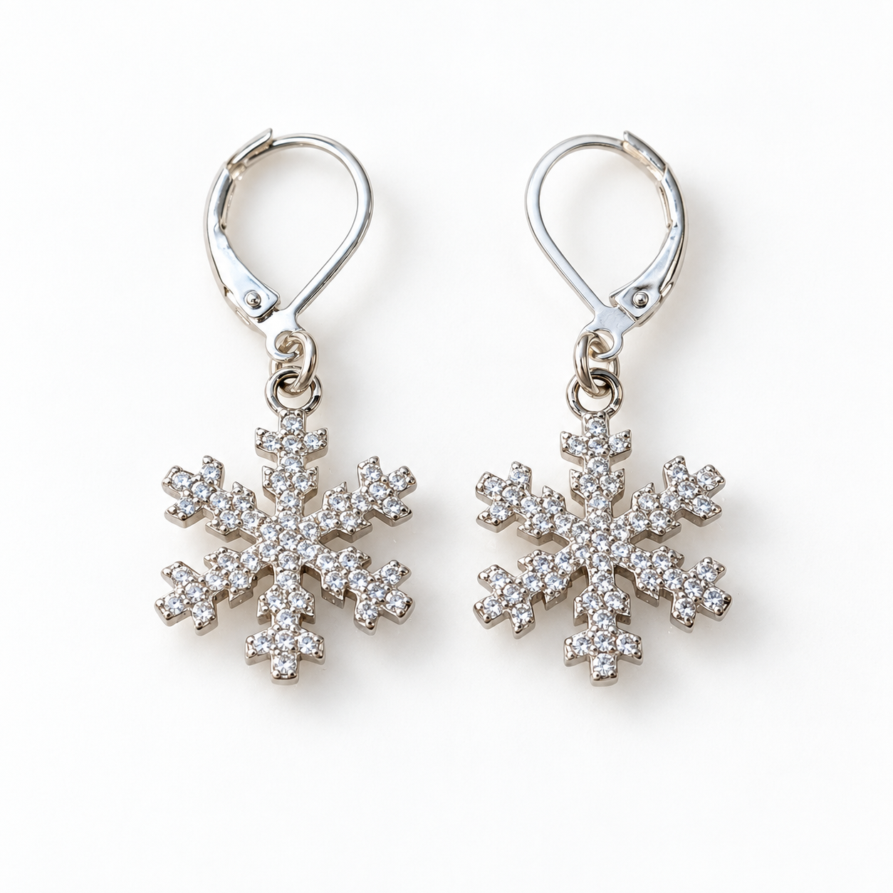 Winter Lace Earrings — Sterling Silver & CZ