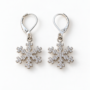 Winter Lace Earrings — Sterling Silver & CZ