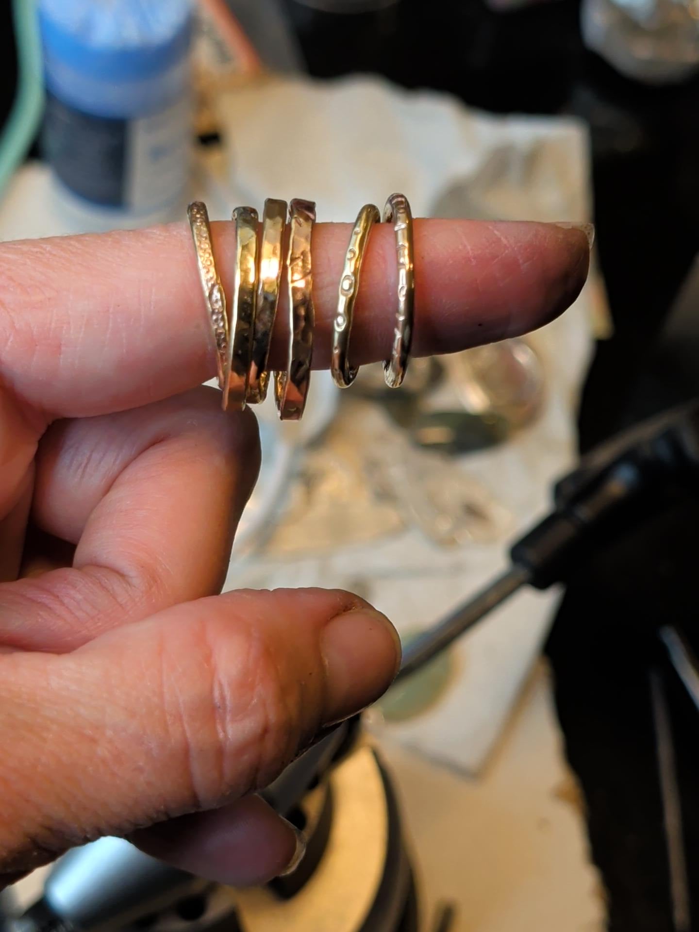 Handmade Stacking Ring — Solid Brass or Copper | Sizes 5–11