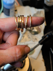 Handmade Stacking Ring — Solid Brass or Copper | Sizes 5–11
