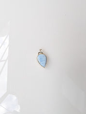 Moon Line Pendant | Pear-Shaped Blue Opal in Sterling Silver
