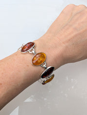 Helia’s Tears Bracelet | Sterling Silver Baltic Amber Bracelet | Tears of the Sun