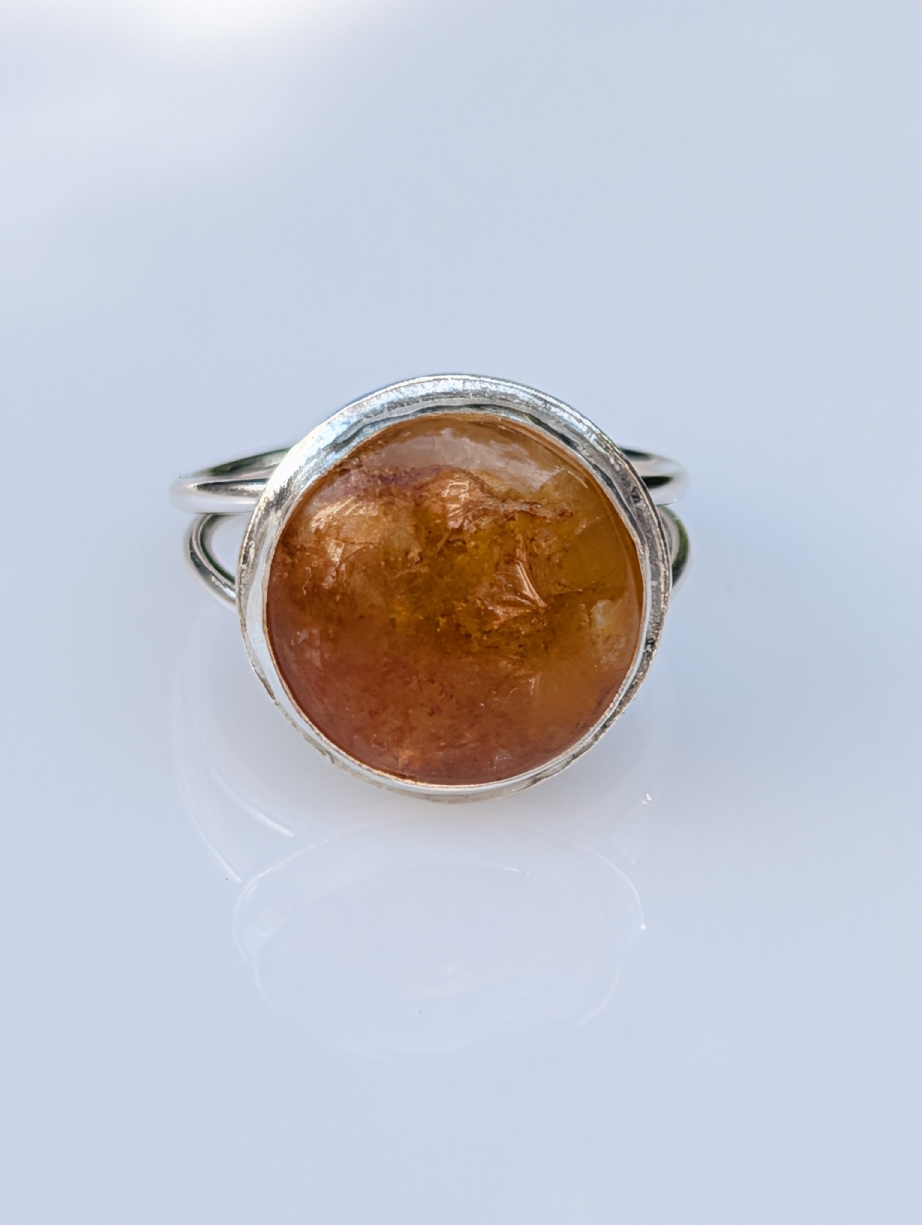 Forge Ring – Sterling Silver & Yellow Healer Amethyst