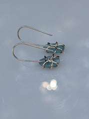 Tidal Grace Earrings – Aquamarine Beryl, Sterling Silver | Pair A