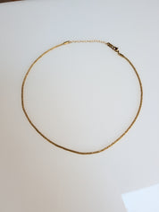 Sample Sale: Thin Gold Rope Necklace in Stainless Steel