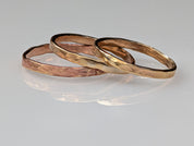 Handmade Stacking Ring — Solid Brass or Copper | Sizes 5–11