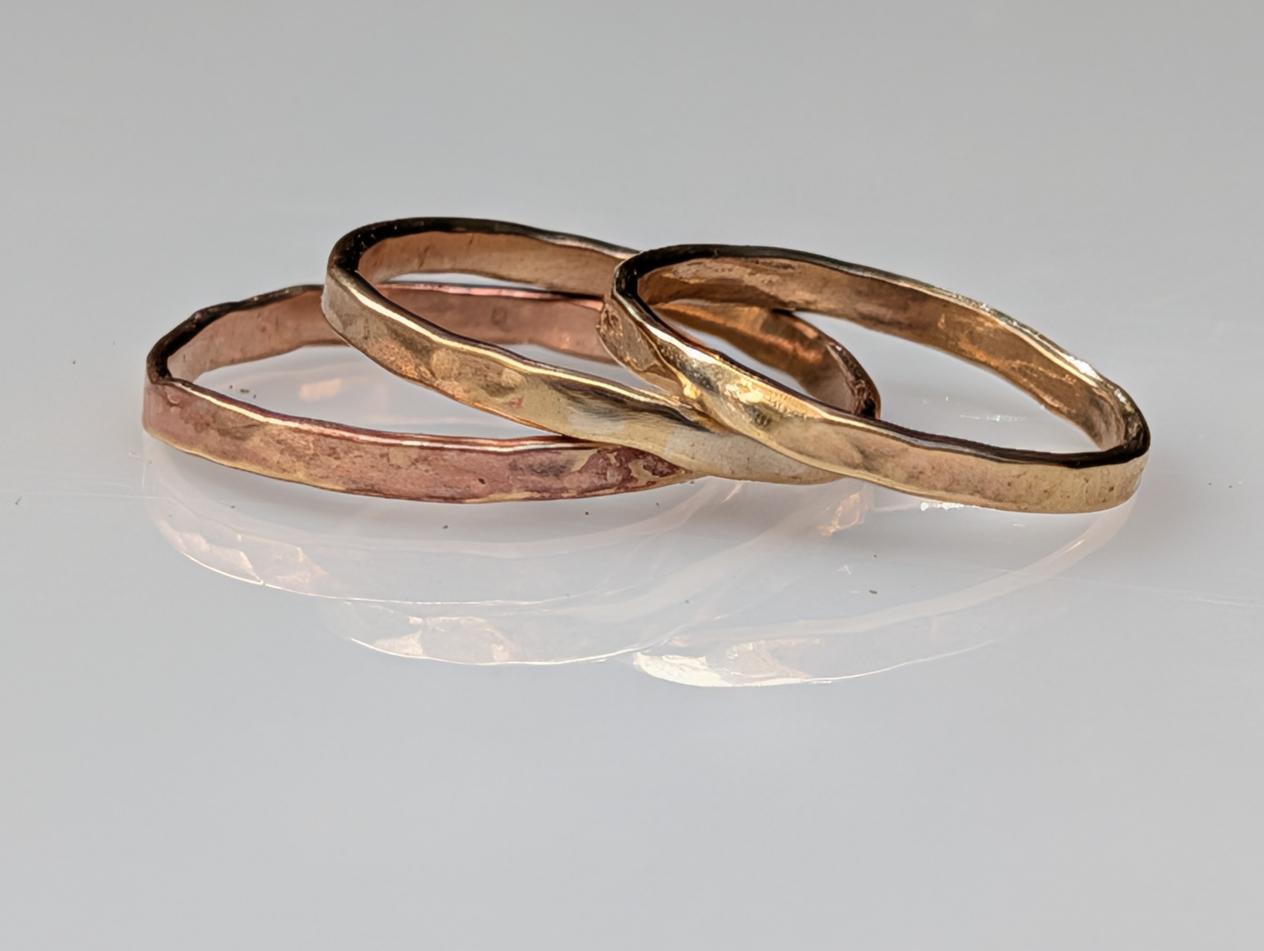 Handmade Stacking Ring — Solid Brass or Copper | Sizes 5–11