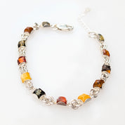 Amber Odyssey Bracelet | Sterling Silver Baltic Amber Bracelet | Tears of the Sun