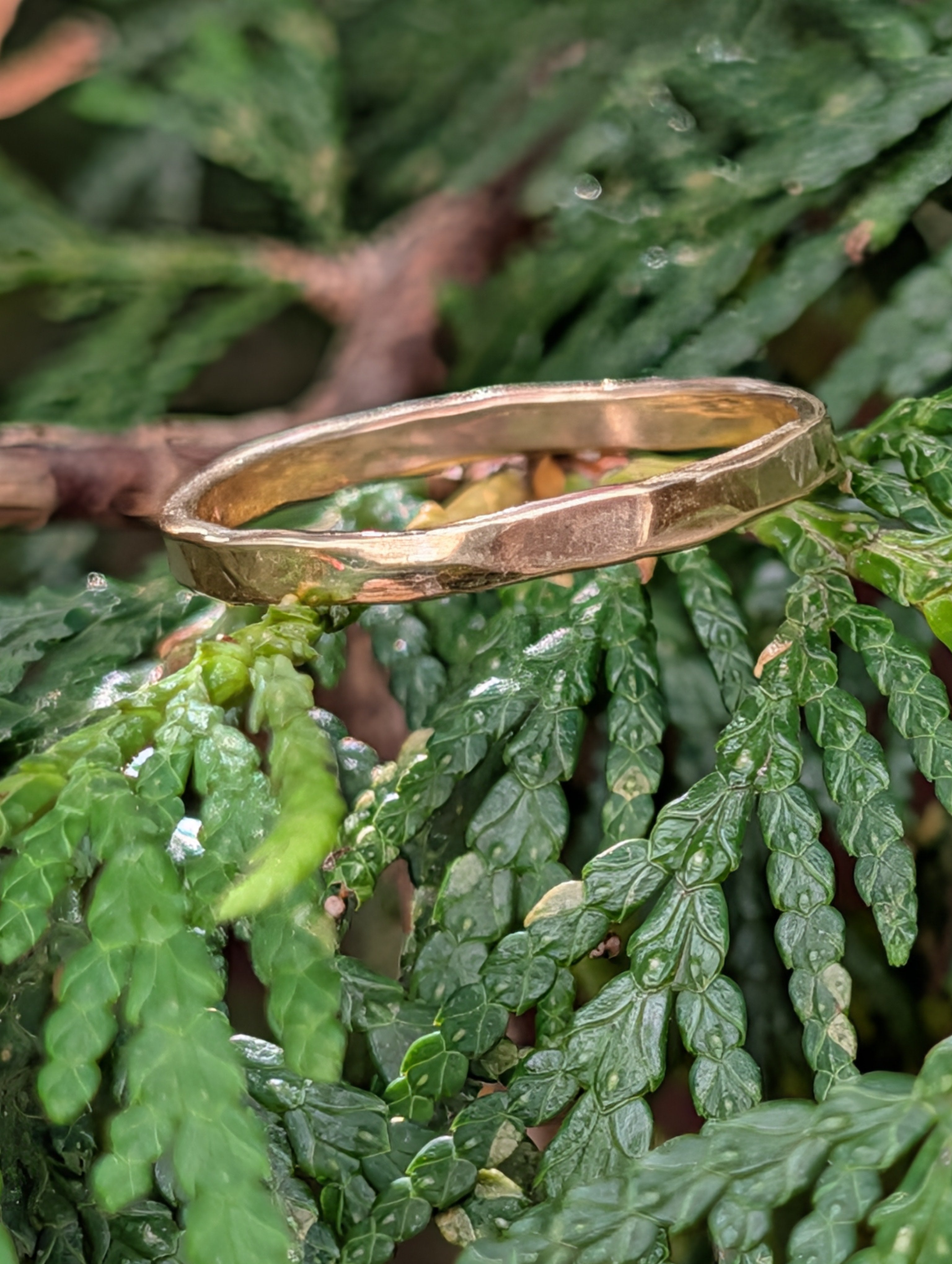 Handmade Stacking Ring — Solid Brass or Copper | Sizes 5–11