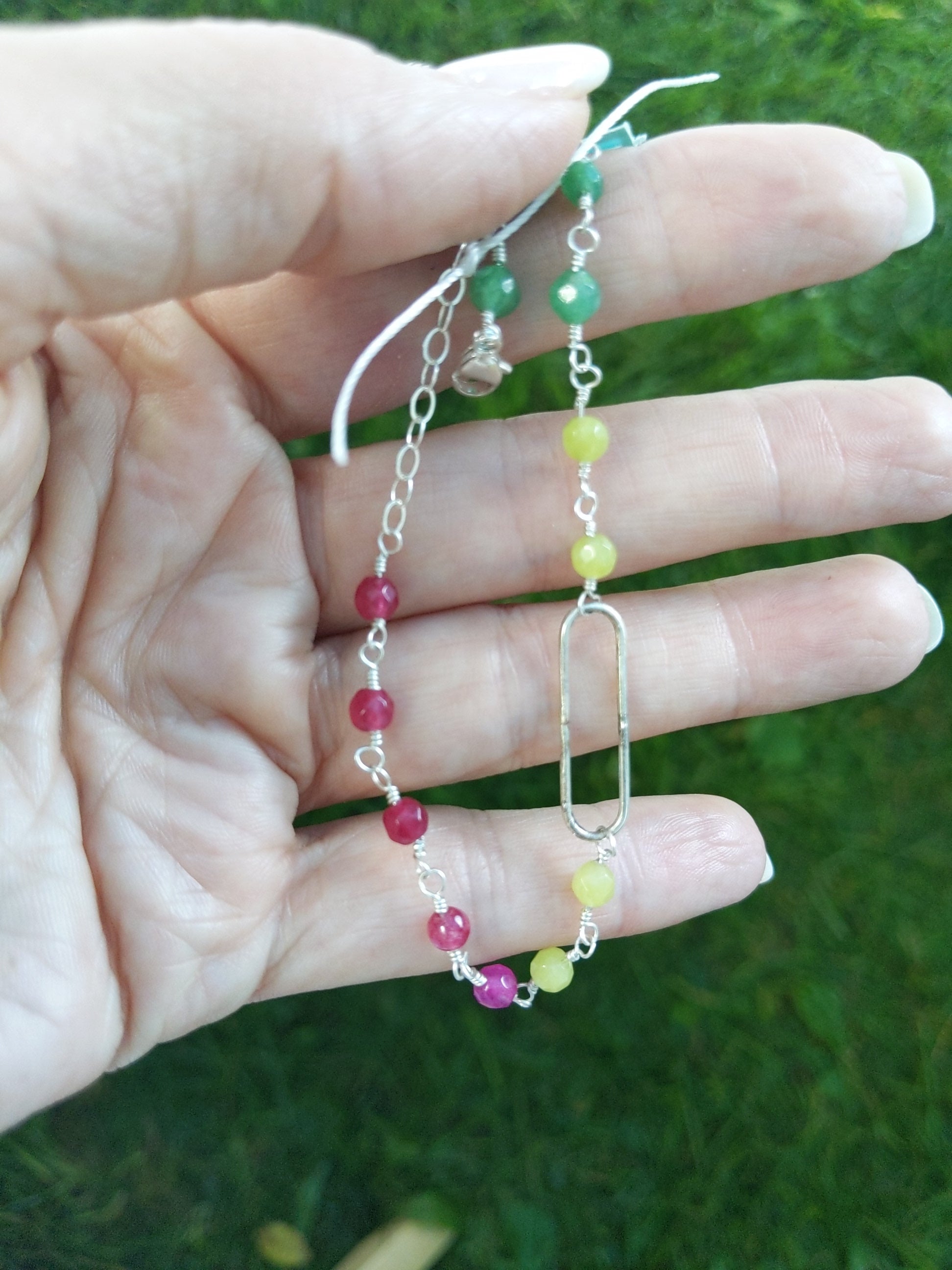 Watermelon Bracelet in Sterling Silver