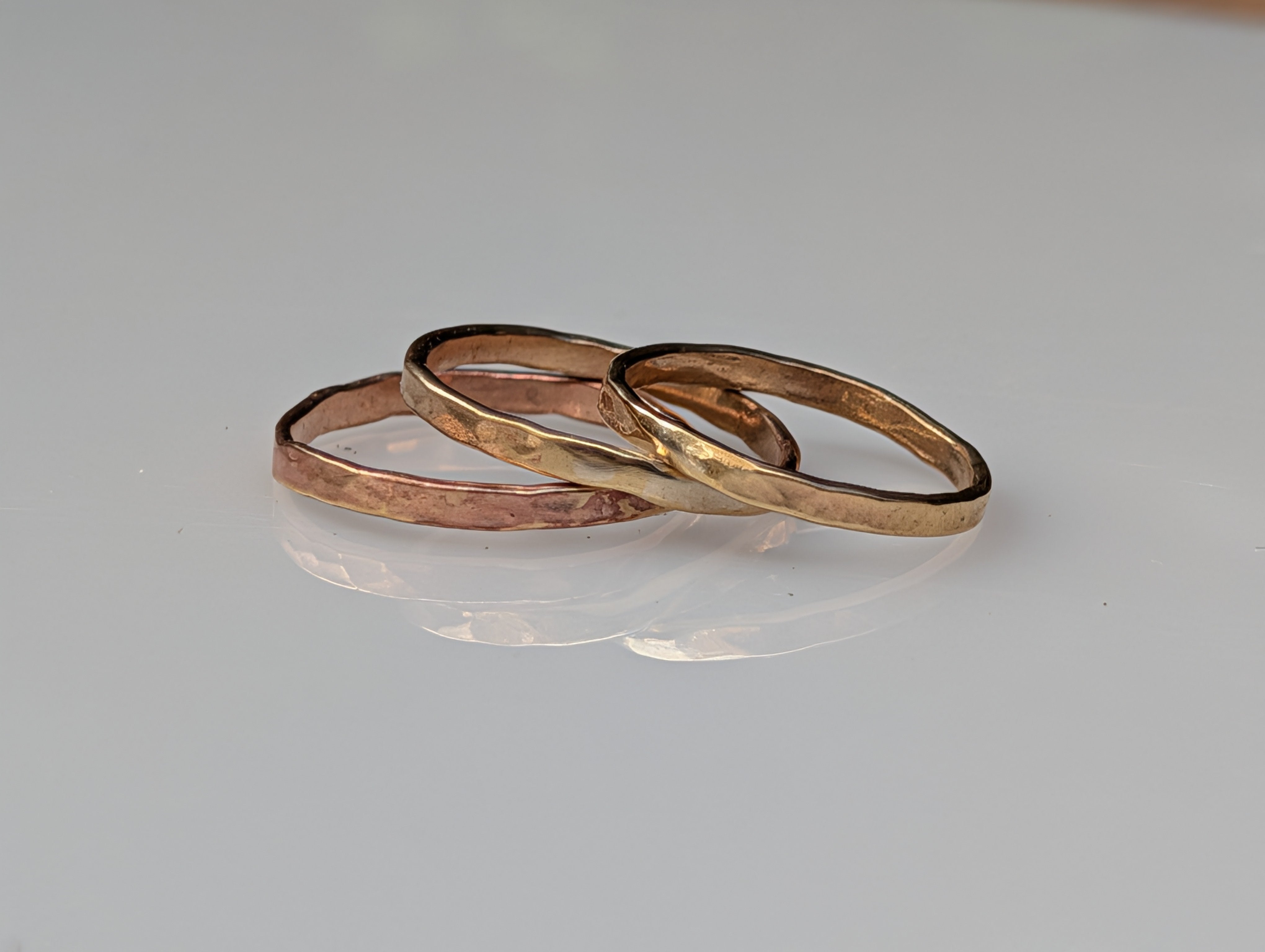Handmade Stacking Ring — Solid Brass or Copper | Sizes 5–11