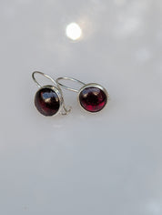 Pomegranate Kiss – Asymmetric Garnet Earrings