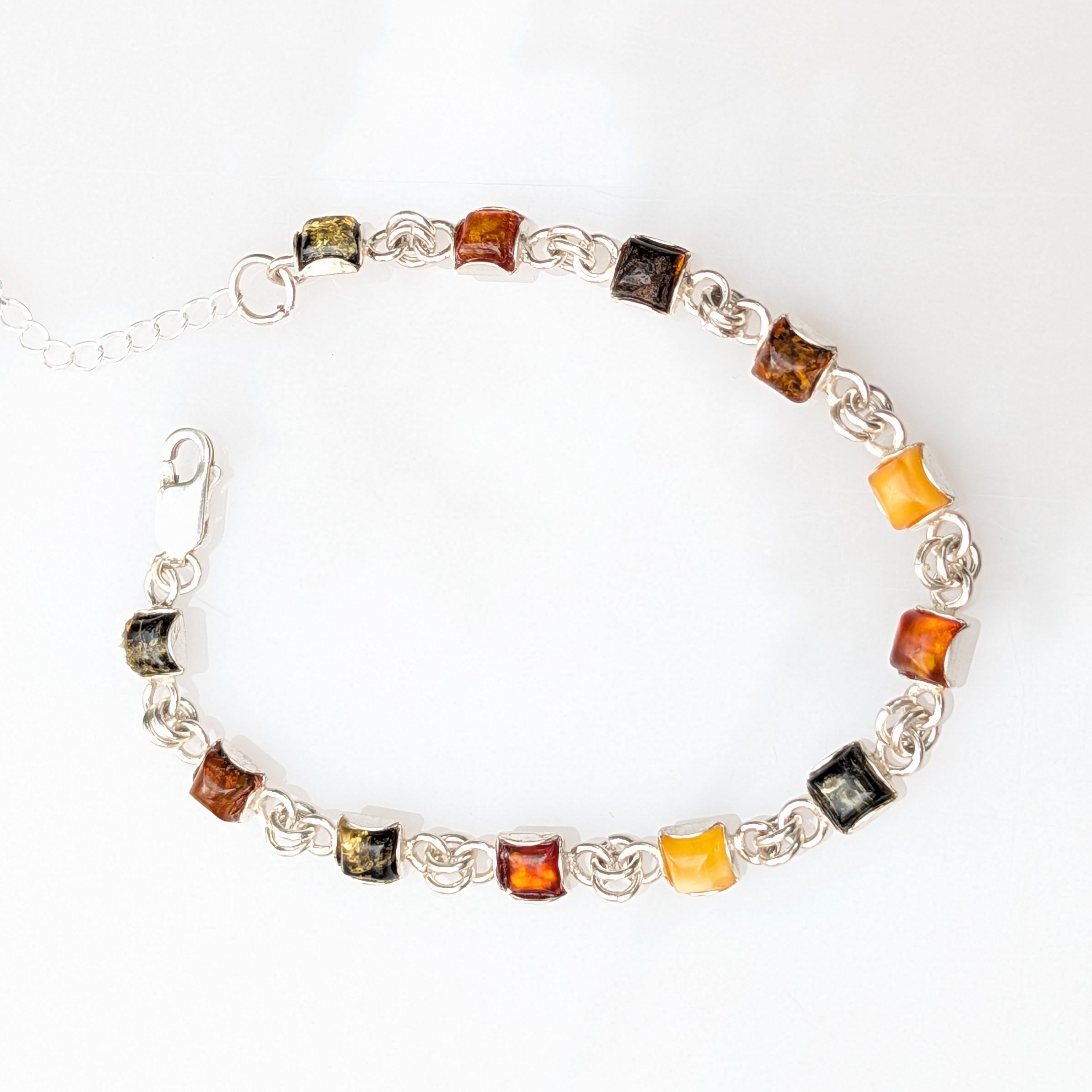 Amber Odyssey Bracelet | Sterling Silver Baltic Amber Bracelet | Tears of the Sun
