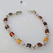 Amber Odyssey Bracelet | Sterling Silver Baltic Amber Bracelet | Tears of the Sun