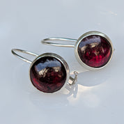 Pomegranate Kiss – Asymmetric Garnet Earrings