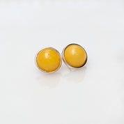 Amber Dawn Studs | Sterling Silver Baltic Amber | Tears of the Sun