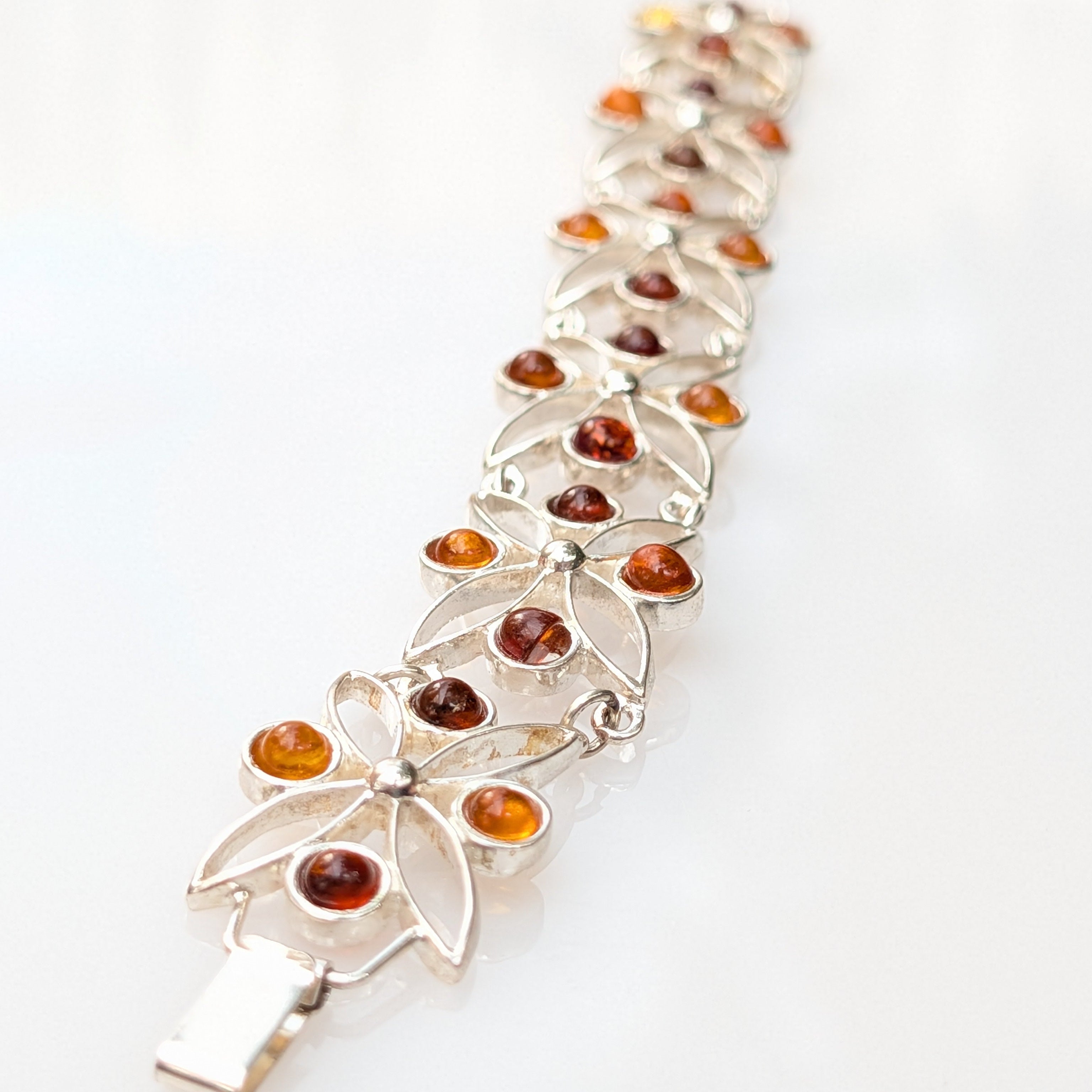 Solar Garden Bracelet | Sterling Silver Baltic Amber Bracelet | Tears of the Sun
