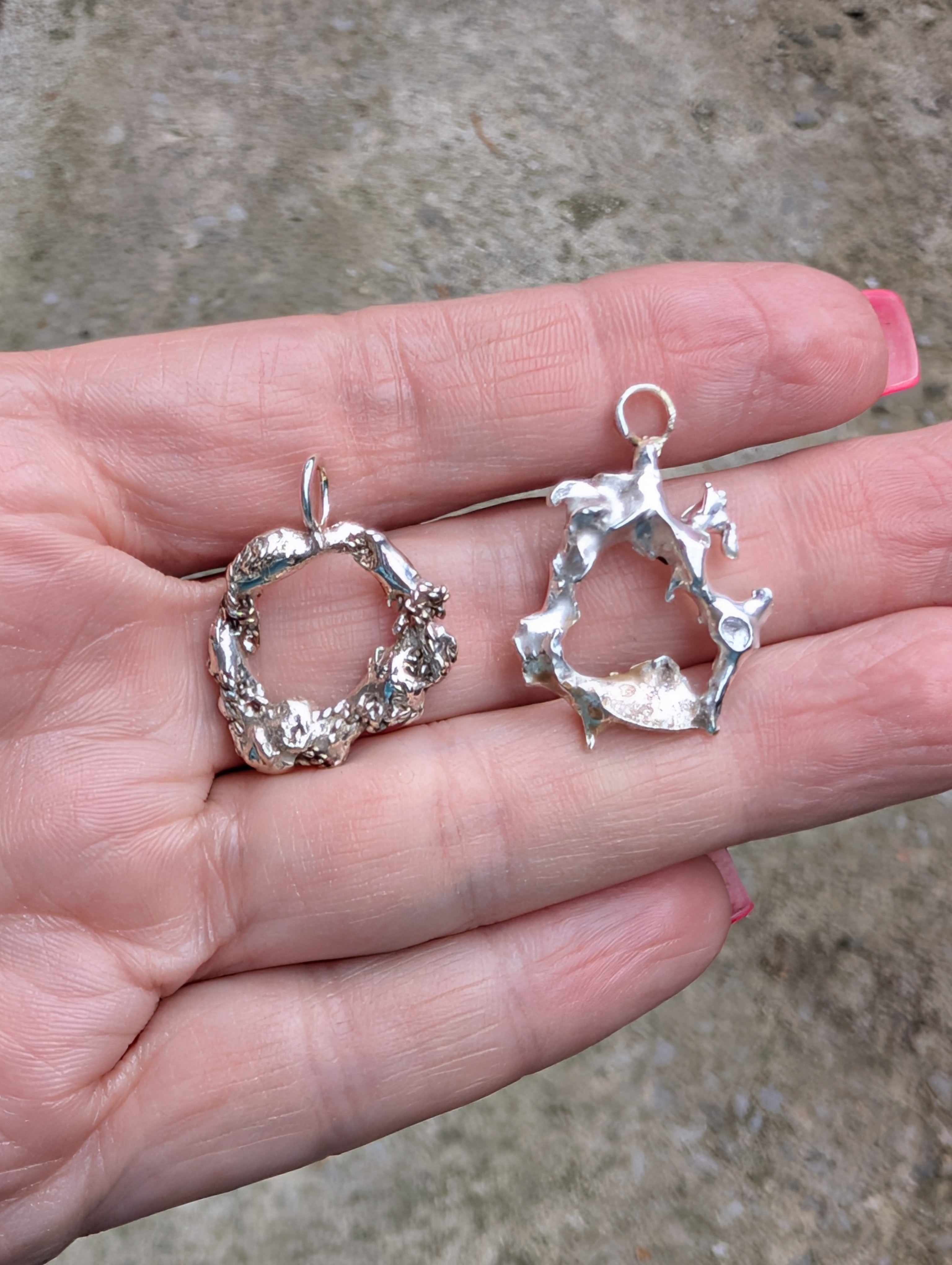 Sterling Silver Pendant — One-of-a-Kind Organic Form