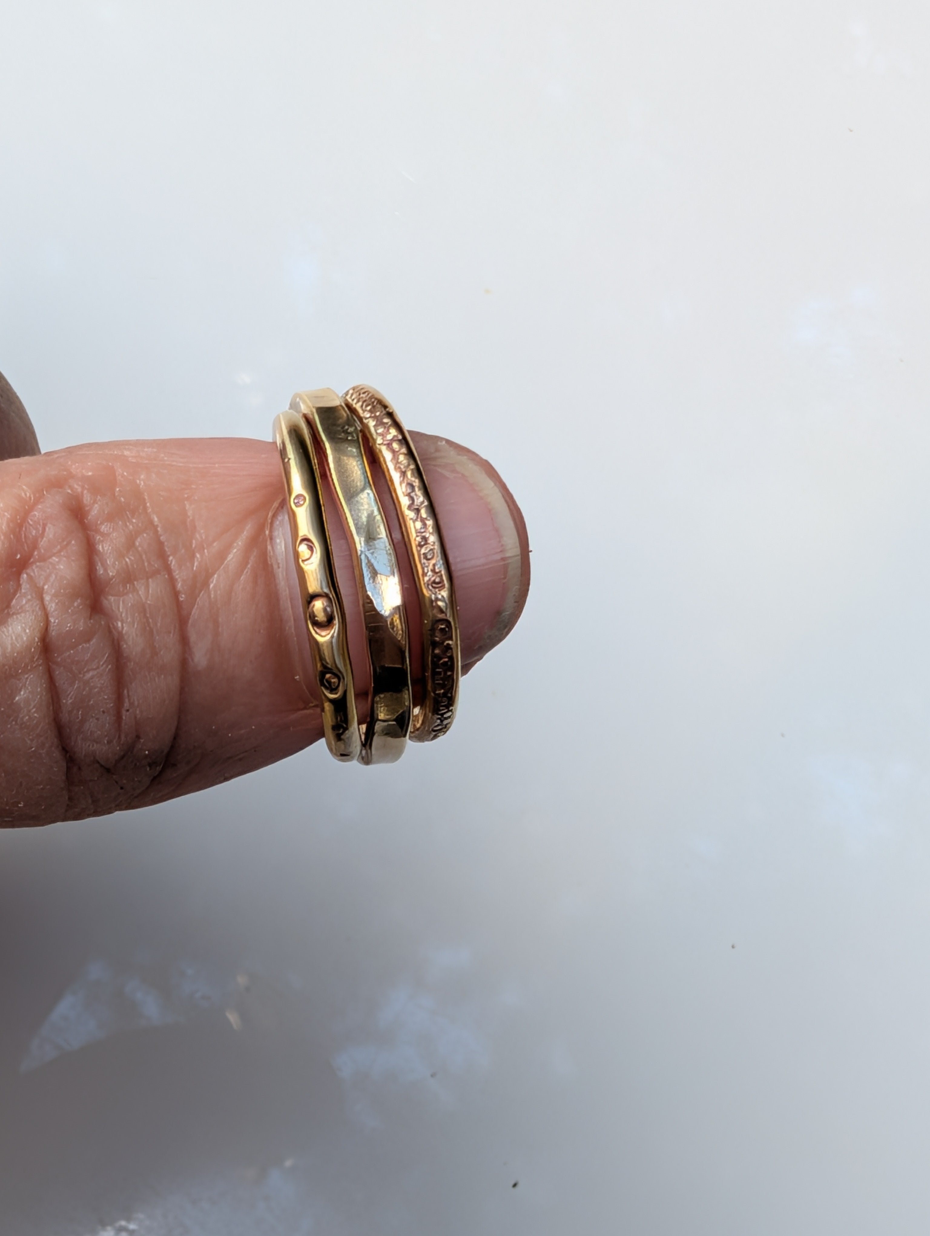 Handmade Stacking Ring — Solid Brass or Copper | Sizes 5–11