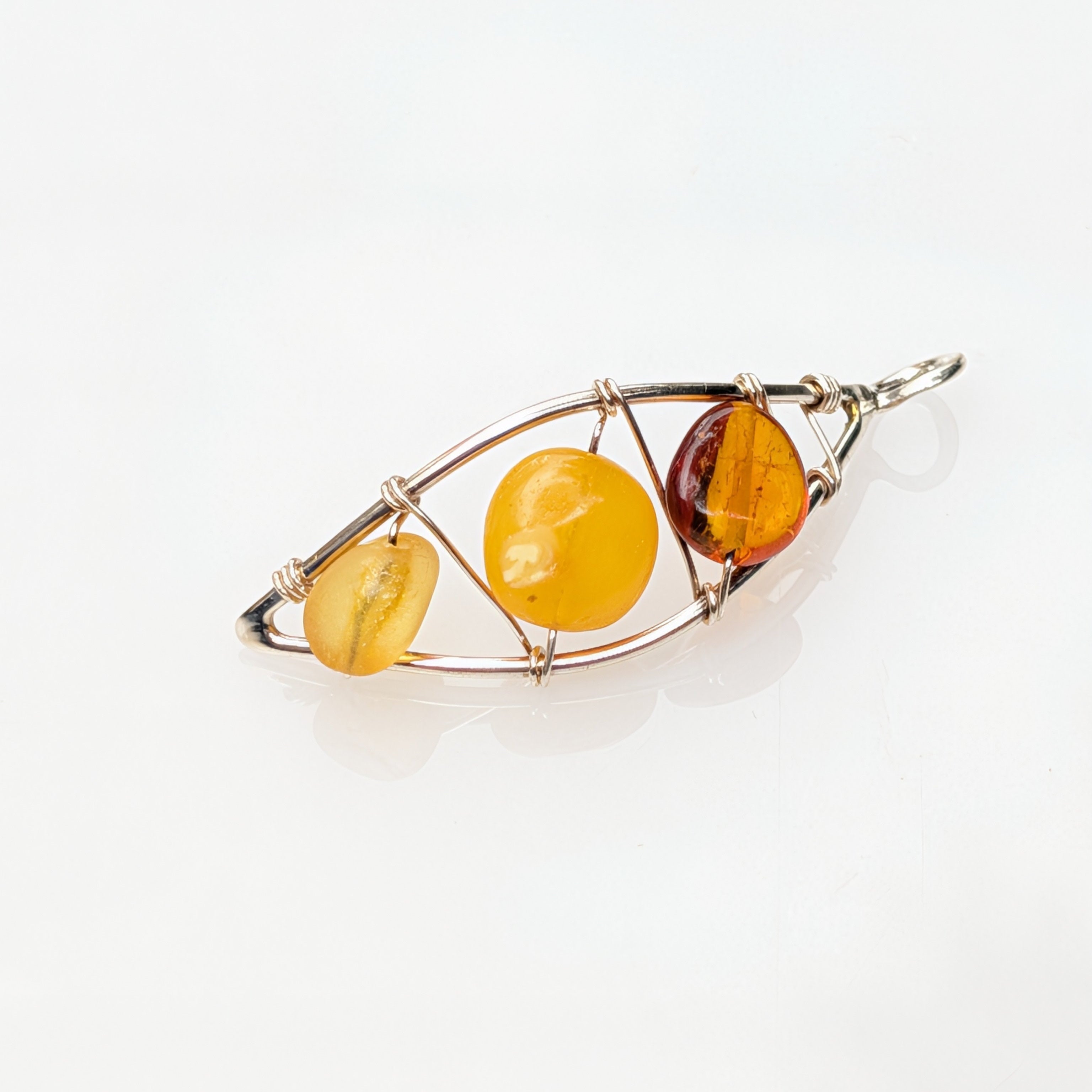 Heliad Pendant | Sterling SIlver Baltic Amber | Tears of the Sun