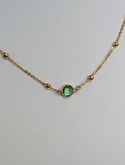 Sample Sale: Single Birthstone Stainless Steel Necklace