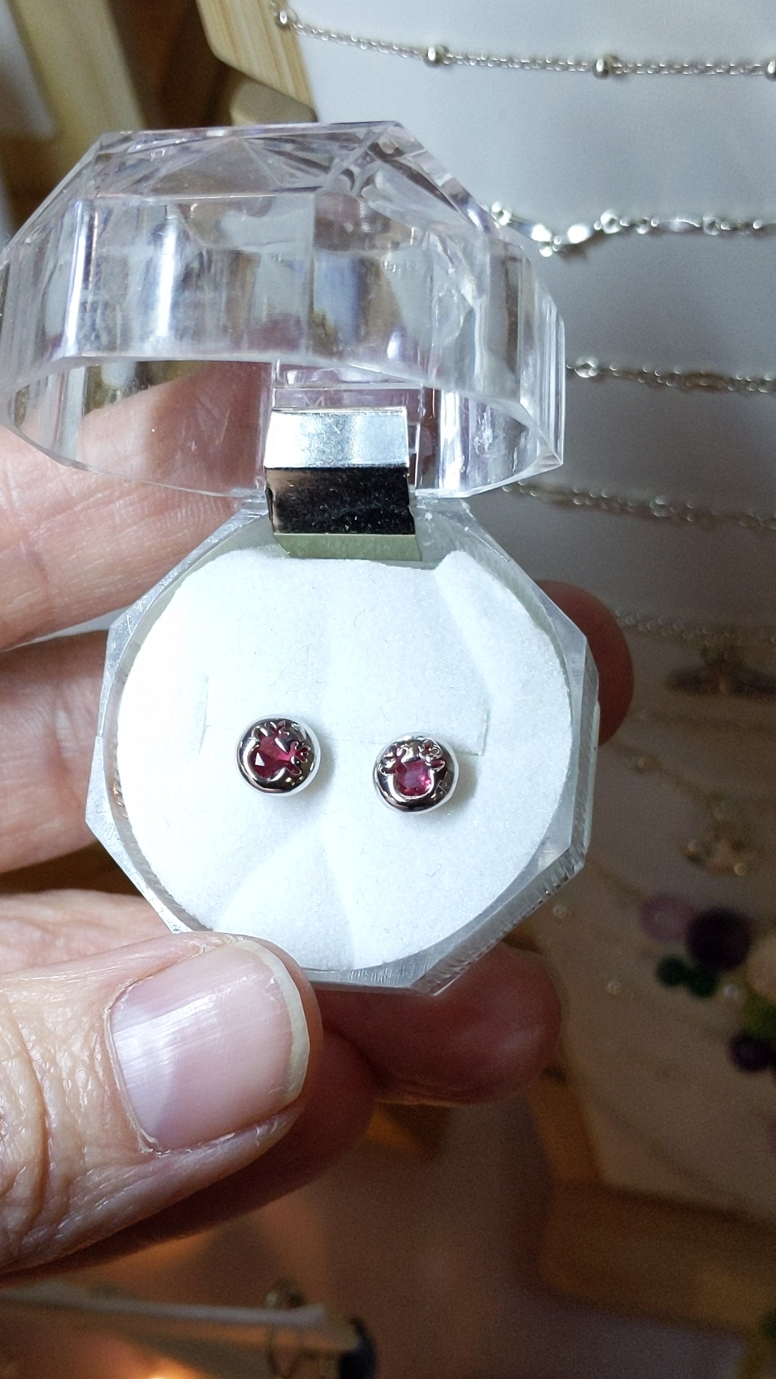 Sample Sale: Round Reindeer Sterling Silver Earrings