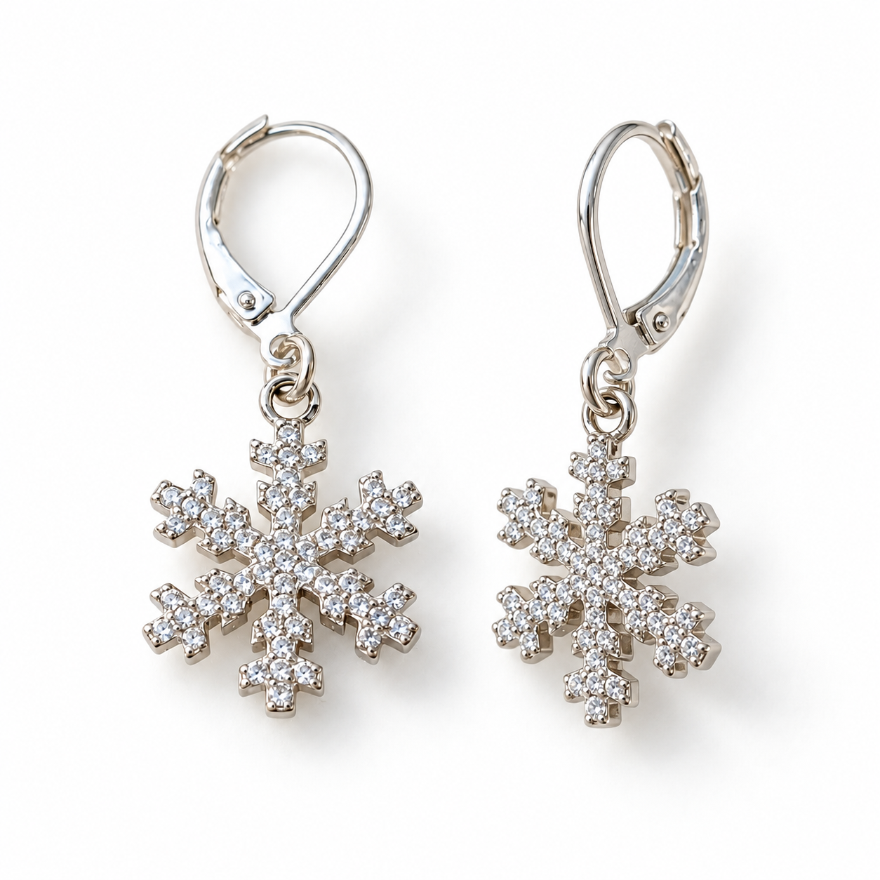 Winter Lace Earrings — Sterling Silver & CZ