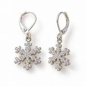 Winter Lace Earrings — Sterling Silver & CZ