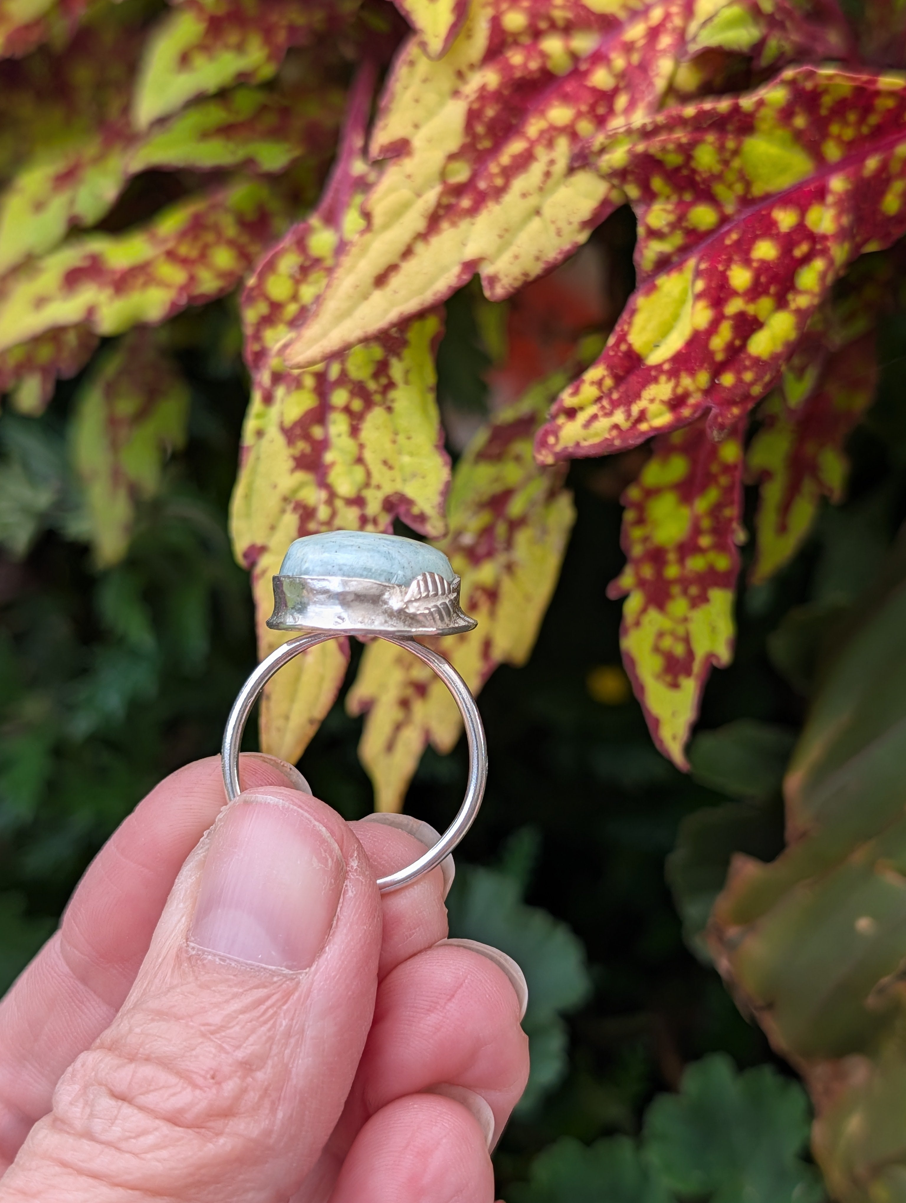 Coastal Relic — Amazonite Ring in Sterling Silver Sz 9