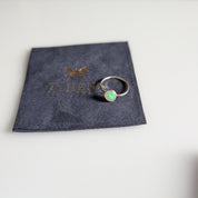 Fire Opal Ring in Sterling Silver – Handcrafted Oval Opal Ring