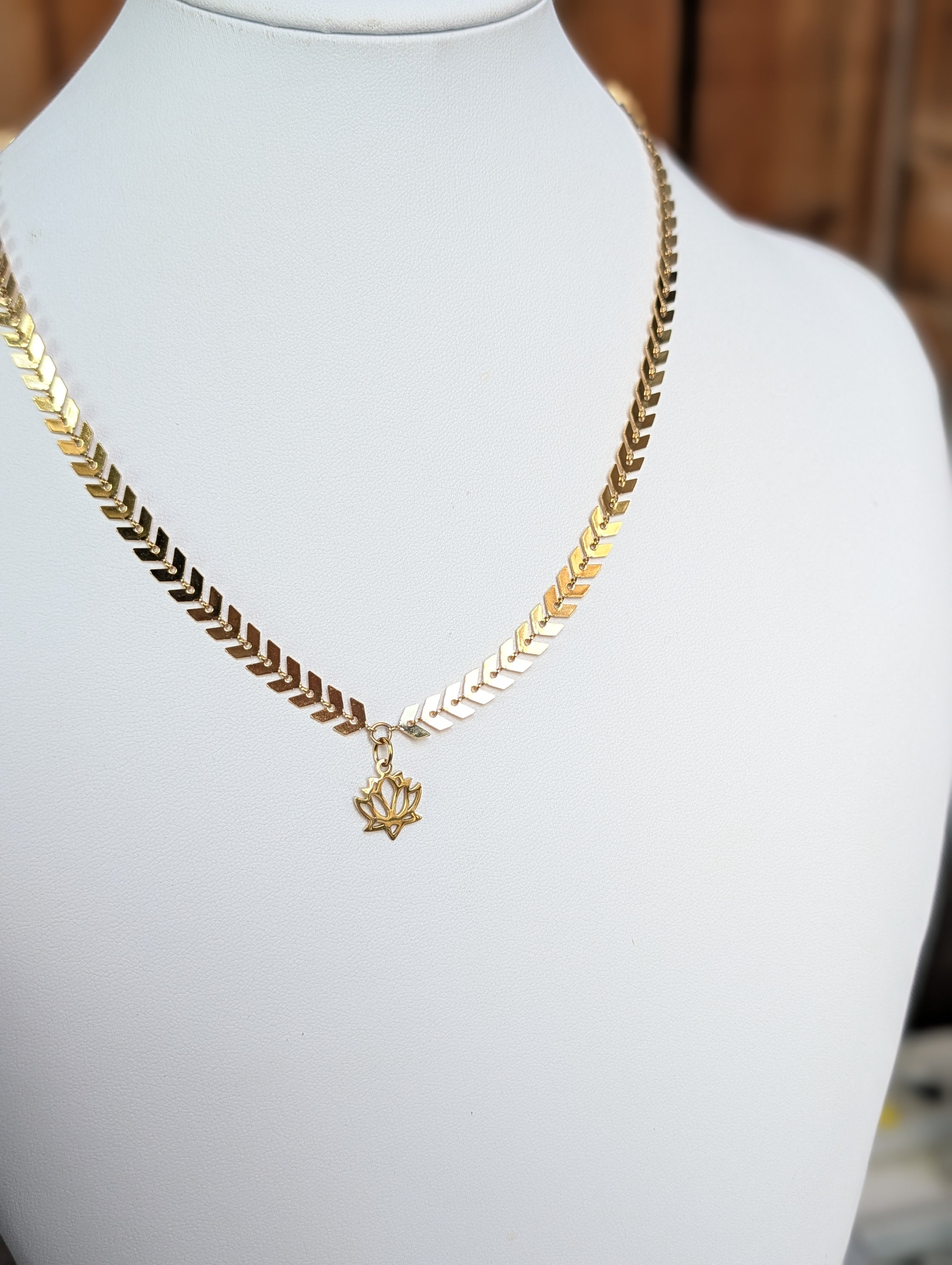 Sample Sale: Chevron Pendant Necklace — Lotus, Mandala & More
