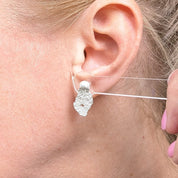 Sterling Silver Stud Earrings – Artemis Seed Earrings | OOAK Organic Silver Studs (0.75")