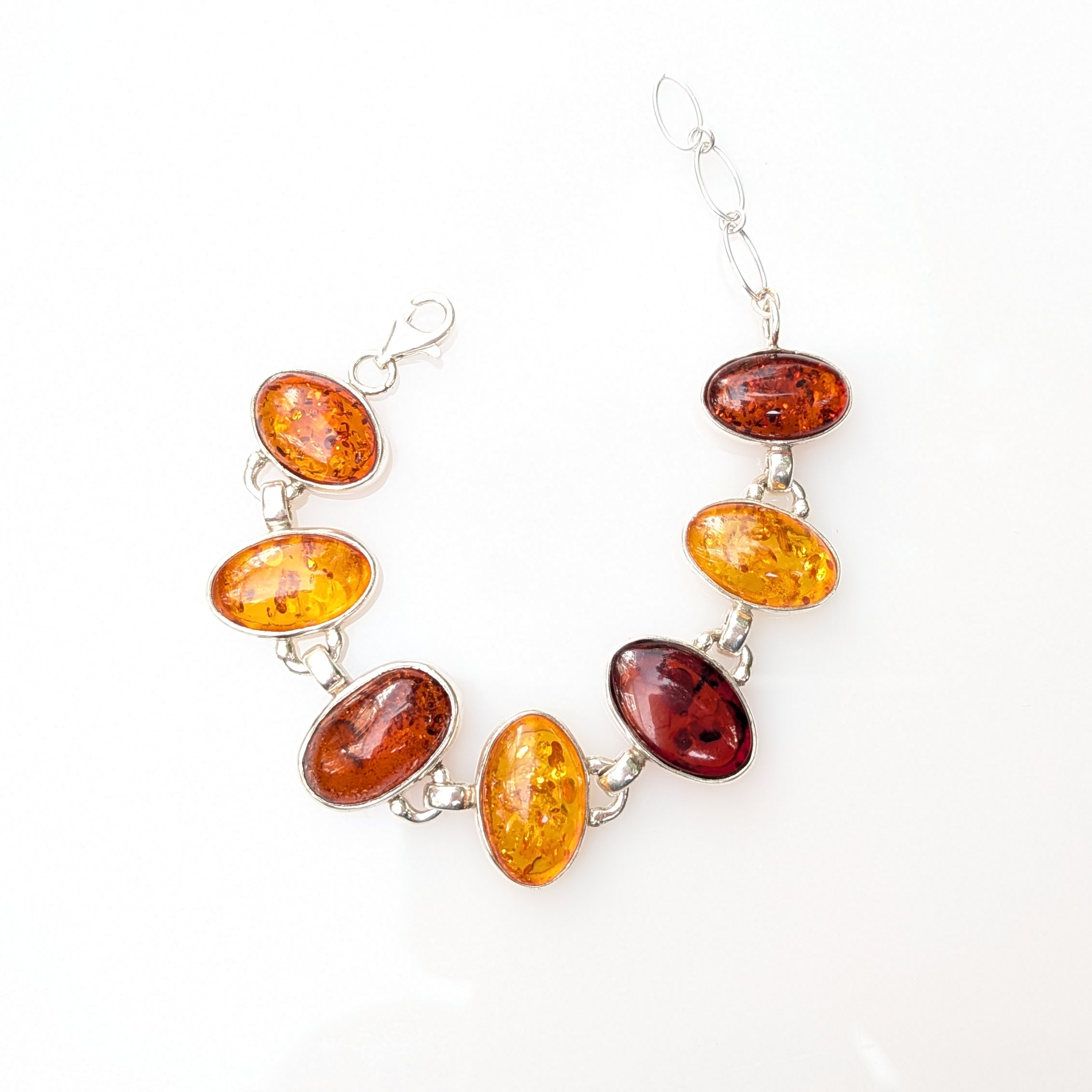 Helia’s Tears Bracelet | Sterling Silver Baltic Amber Bracelet | Tears of the Sun